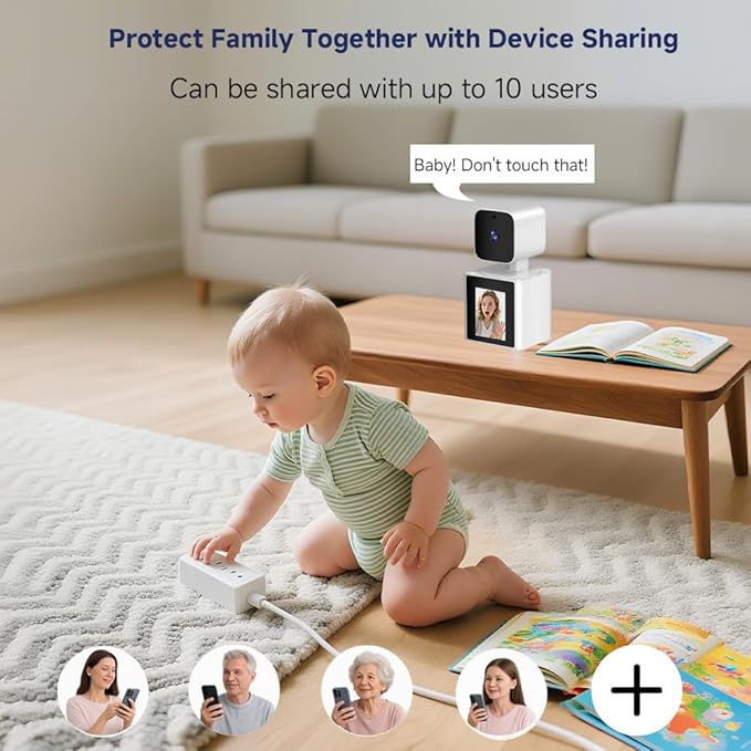 Two Way Video Home Security Camera Indoor,1080P Dog Pet Camera,Video Baby Camera,Monitor for Baby/Elderly/Nanny/Pet/Dog with Phone App,360 Pan-Tilt,Night Vision