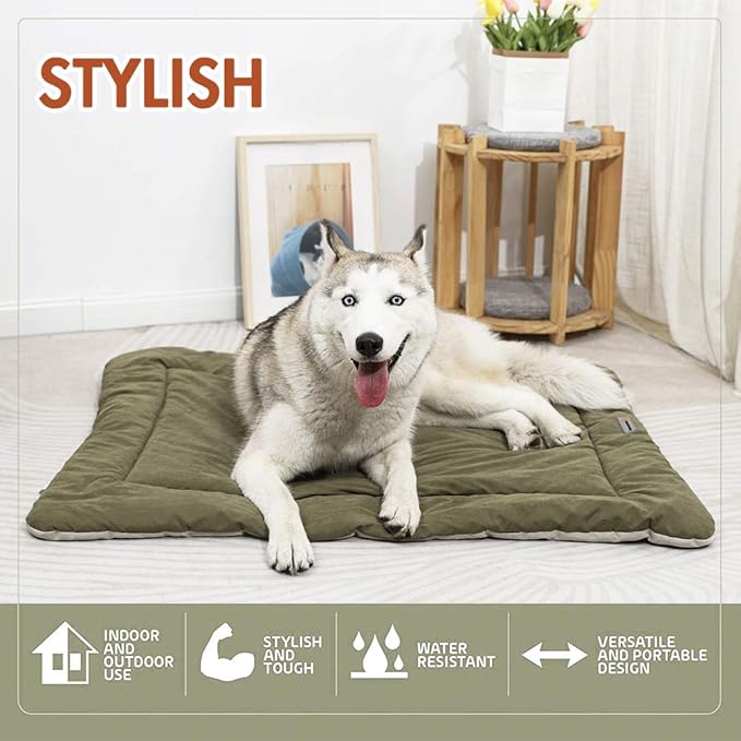 CHEERHUNTING Camping Dog Bed Pet Bed 40”X32”, Outdoor, Waterproof, Washable, Water-Resist, Large, Durable, Portable Travel Pet Mat
