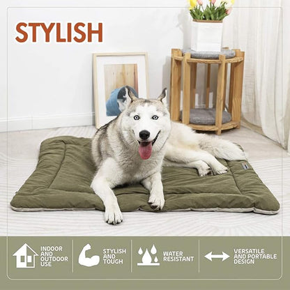 CHEERHUNTING Camping Dog Bed Pet Bed 40”X32”, Outdoor, Waterproof, Washable, Water-Resist, Large, Durable, Portable Travel Pet Mat
