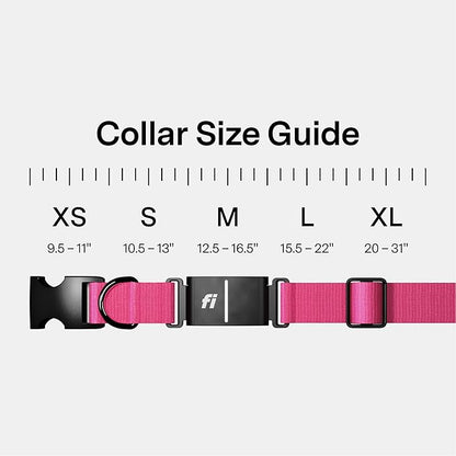 Fi New Series 3+ Smart Dog Tracker Collar [6 Month Membership Included] GPS Tracker for Dogs with Health & Behavior Monitoring, Escape Alerts, Waterproof, LED, Apple Watch Compatible (Pink, X-Small)