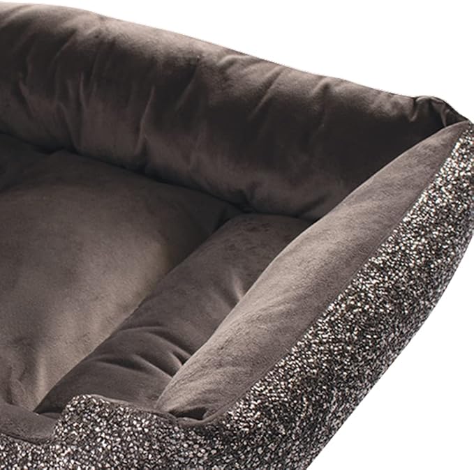 Sparkles Home Pet Bed, Sparkling Rhinestones, Soft, Comfortable Velvet, for Lounging Dogs, Cats, Pets, Charcoal, Small, Sold Individually