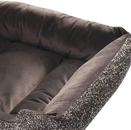 Sparkles Home Pet Bed, Sparkling Rhinestones, Soft, Comfortable Velvet, for Lounging Dogs, Cats, Pets, Charcoal, Small, Sold Individually