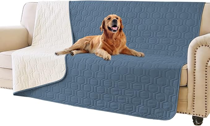 Tcksstex Waterproof and Non-Slip Dog Bed Cover and Pet Blanket Sofa Pet Bed Mat ，car Incontinence Mattress Protectors Furniture Couch Cover for Most Cats Dogs, Pets（52x82- Navy Blue）
