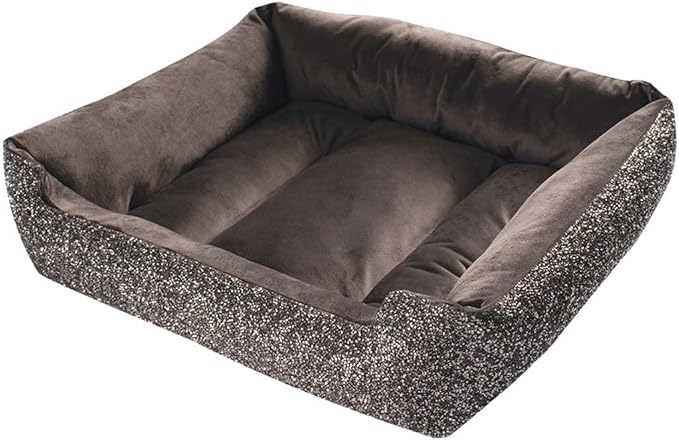 Sparkles Home Pet Bed, Sparkling Rhinestones, Soft, Comfortable Velvet, for Lounging Dogs, Cats, Pets, Charcoal, Large, Sold Individually