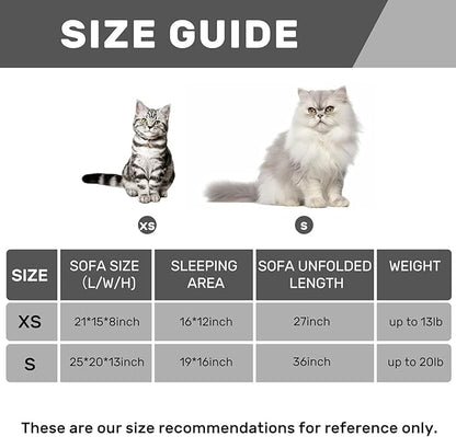Hollypet Cat Bed Fluffy Plush Mutifuctional Double-Layer Soft Pet Couch Orthopedic Sofa Nest Beds for Small Cats and Dogs, Pink and White (25x20x13 inch)