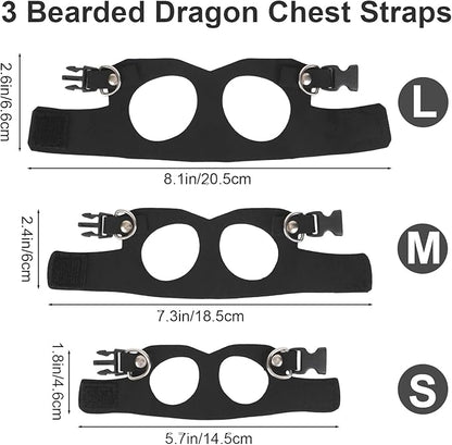 Bearded Dragon Leash and Harness Set, Reptile Walking Accessories Outdoor Safety Equipment for Small Pet Lizards Geckos and Chameleons