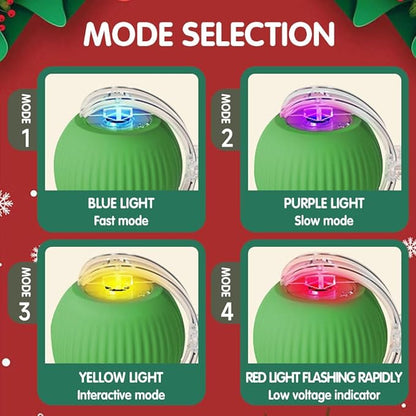 Interactive Cat Toys for Indoor Cats, Interactive Pet Toy Ball, Cat Toy Ball for Bored Indoor Cats, Smart Rolling Ball for Dogs & Cats (Green)