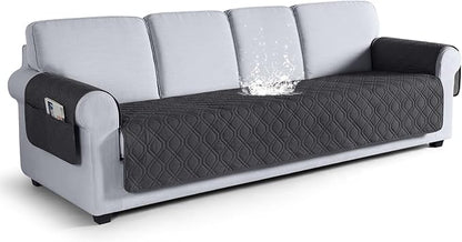 VANSOFY Couch Cover, Waterproof Sofa Covers Washable Slipcover Furniture Protector Couch Seat Covers Non-Slip Couch Cover for Dogs, Pets(Oversized Sofa, Charcoal Gray)