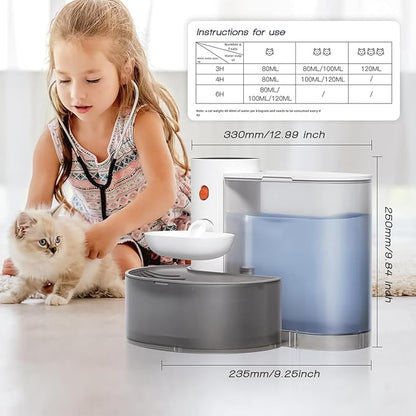 Smart Wireless Pet Water Fountain,2026 Upgraded Pet Water Fountain No Filter,3.5L/118oz Ultra-Quiet Design,Rechargeable Automatic Water Dispenser for Cats and Small Dogs