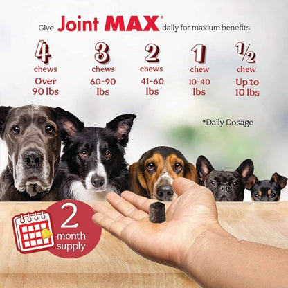 TS Joint Supplement Vet Formulated Pain & Inflammation Relief Treats Hip Dysplasia & Arthritis, Glucosamine, Chondroitin, Turmeric, MSM, HA, Creatine, Omega 3 EPA + DHA.120 Soft Chews