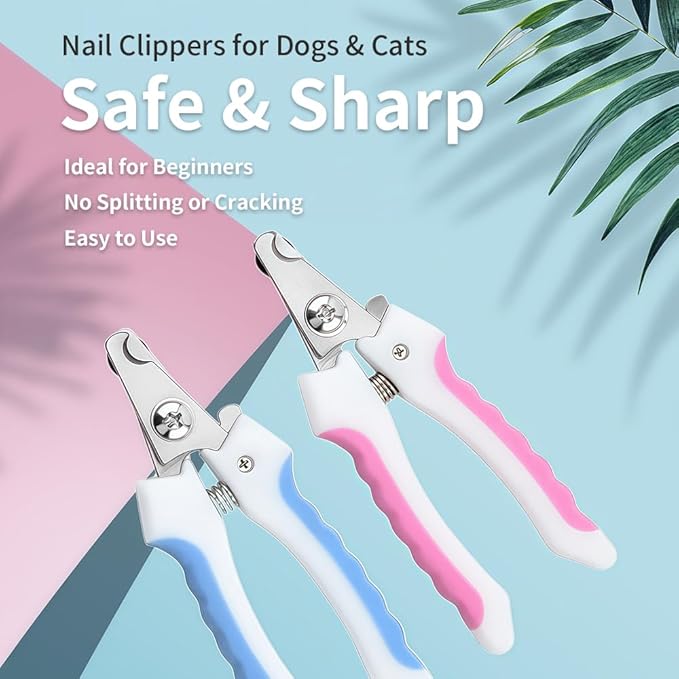 Pet Nail Clipper Pink and White