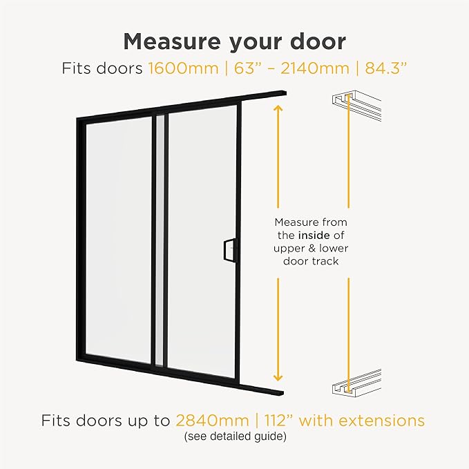 Hakuna Pets V2 Patio Pet Door Screen Insert Panel for Sliding Doors, Fits Door Track Min Ht 59.05" to Max Ht 84.25", UV Resistant Mesh, Magnetic Dog Door, Easy Install and Removal, Medium, Silver