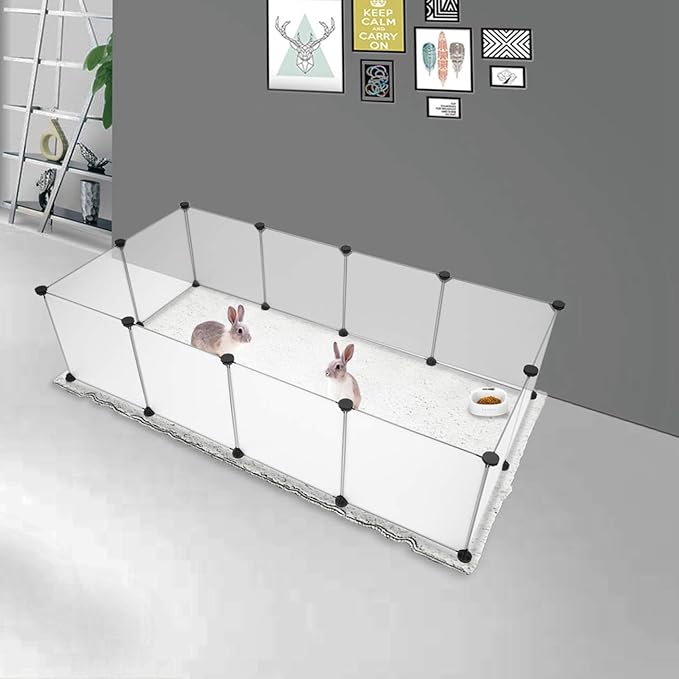 Playpen,Portable Large Plastic Yard Fence Small Animals,Puppy Kennel Crate Fence Tent Sturdy Pet Playpens for Cats,Dogs,Guinea Pigs,Rabbits