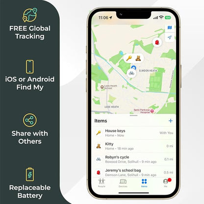 ROAM SMART TRACKER - Bluetooth Tracker & Item Locator for Keys, Wallet, Luggage, Kid & Pet Gear, (iOS, Android), No App or Subscription, Fast Setup, Waterproof | 2-Pack, Pink
