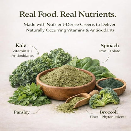 Natural Dog Company Super Greens Food Topper for Dogs, 8oz – Multivitamin & Superfood Powder – Immune, Digestive & Skin & Coat Support – No Fillers or Artificial Preservatives – All Life Stages