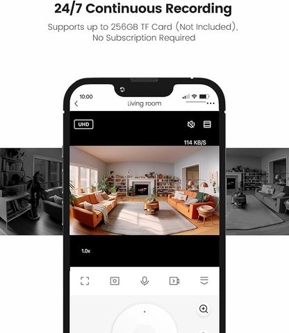TREATLIFE 3K 5MP Indoor 2.4G/5G WiFi Security Camera, Smart Home Surveillance Camera with Pan Tilt, Color Night Vision, Motion Detection, Two-Way Audio, Compatible with Alexa & Google Home