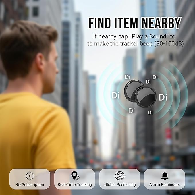 2 Pack GPS Tracker for Vehicles Pair with Apple Find My(iOS Only) Real Time Global Tracking Devices for Cars Hidden Magnetic Case No Subscribtion Mini Car Locator No Monthly Fee for Kids Pets Dogs