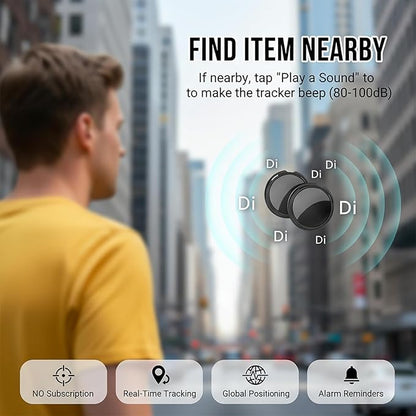 2 Pack GPS Tracker for Vehicles Pair with Apple Find My(iOS Only) Real Time Global Tracking Devices for Cars Hidden Magnetic Case No Subscribtion Mini Car Locator No Monthly Fee for Kids Pets Dogs
