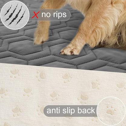 Tcksstex Waterproof and Non-Slip Dog Bed Cover and Pet Blanket Sofa Pet Bed Mat ，car Incontinence Mattress Protectors Furniture Couch Cover for Most Cats Dogs,Pets（52x82-Dark Grey）
