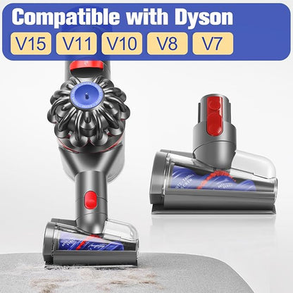 FUNTECK Mini Hair Screw Tool Compatible with Dyson V15 V11 V10 V8 Models, Anti-Tangle Vacuum Attachment Ideal for Picking up Long Hair