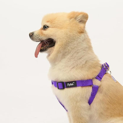 PUPTECK No Pull Dog Harness Soft Adjustable Basic Nylon Step in Puppy Vest Outdoor Walking with ID Tag