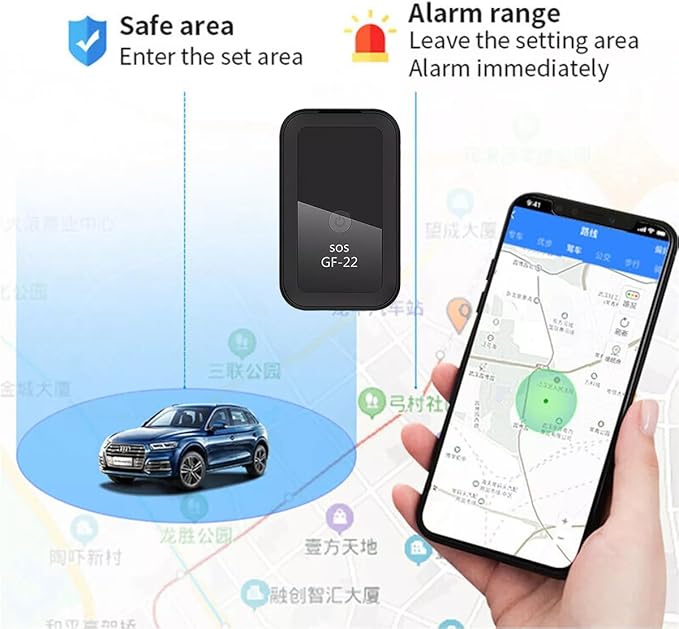 KF Premium Mini GPS Tracker for Vehicles, Pets & Luggage – Real Time Hidden Magnetic Car Tracker Device – Wireless GPS Locator with Voice Recording & Easy Setup