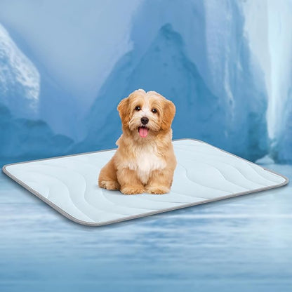Cozyide Dog Cooling Mat, Medium Cooling Mat for Dogs, Reversible Pad for Pet, 28" L x 22" W, Blue