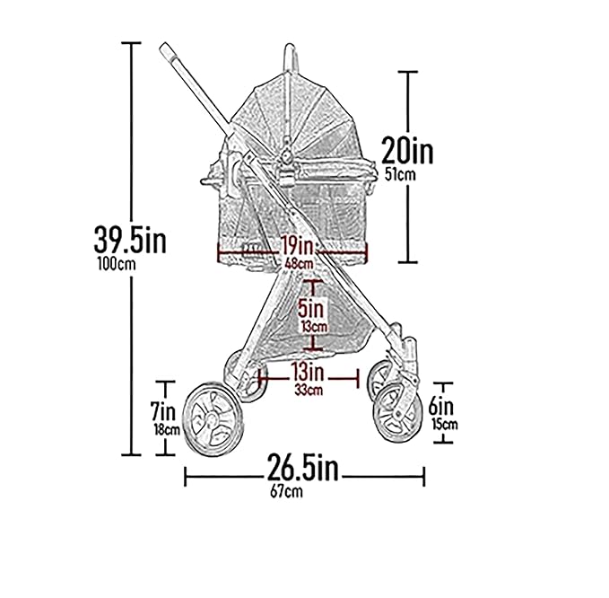 Pet Gear, A Vermont Family Owned Company Since 1936, 3-in-1 Travel System, View 360 Stroller Converts to Carrier and Booster Seat with Easy Click N Go Technology, for Small Dogs & Cats, 4 Colors
