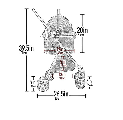 Pet Gear, A Vermont Family Owned Company Since 1936, 3-in-1 Travel System, View 360 Stroller Converts to Carrier and Booster Seat with Easy Click N Go Technology, for Small Dogs & Cats, 4 Colors