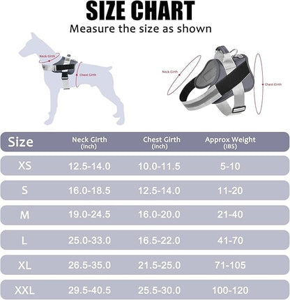 Bolux Dog Harness, No-Pull Reflective Dog Vest, Breathable Adjustable Pet Harness with Handle for Outdoor Walking - No More Pulling, Tugging or Choking (Lavender, Large (Pack of 1))