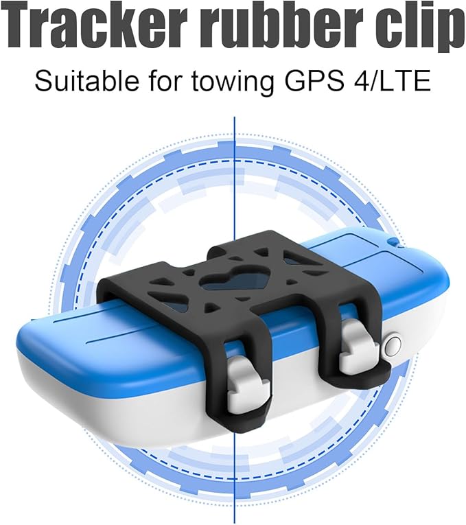 PEUTIER 4pcs Collar Attachment Clips, GPS Dog Silicone Clips Accessories for Cat Pet Activity Replacement (Black)