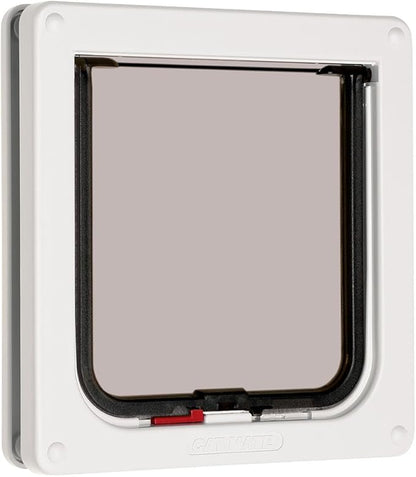 Cat Mate 2-Way-Locking Cat Flap (304) - Secure Lockable Door for Small to Medium Sized Cats, Easy to Install and Use, for Screen, UPVC and Wood, White