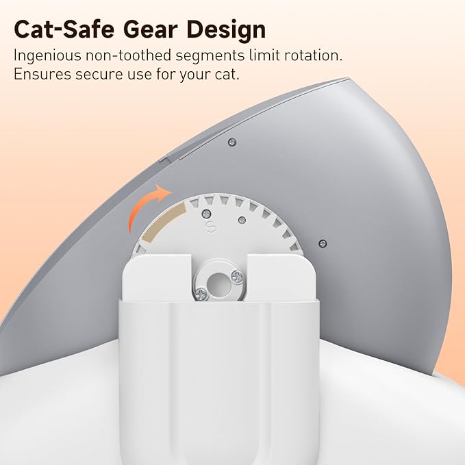 Automatic Cat Litter Box,Self Cleaning Litter Box for Multiple Cats with Open Top Design,App Control, Safety Protection,Ultra-Quiet,Easy Setup,Light Gray