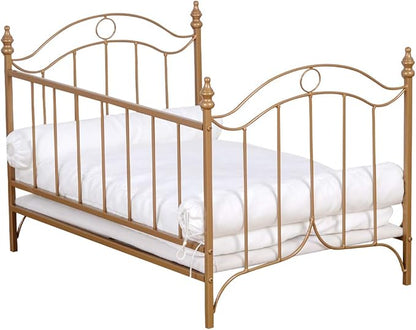 Pet Bed, Dog Bed with Metal Frame and Detached White Velvet Cushion with 2 Pillow for Small Dog