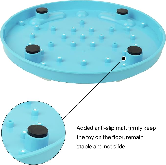 Pet Prime Cat Puzzle Feeder Interactive Enrichment Toys for Indoor Cats Slow Feeder Food Treat Puzzle Cat Stimulation Toys Blue