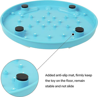 Pet Prime Cat Puzzle Feeder Interactive Enrichment Toys for Indoor Cats Slow Feeder Food Treat Puzzle Cat Stimulation Toys Blue