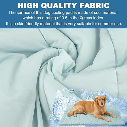Dog Cooling Mat for Dogs & Cats - 0.87" Thick Self-Cooling Pet Mat (Medium 36×23") - Machine Washable, No Electricity Required