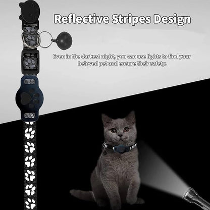 Pet Tracker,GPS Collar for Cats (iOS Only) Smart tag,Waterproof Compatible with Apple Find My,No Monthly Fee,Advanced Tracking Solution Smart Collar for Pet Safety Ideal Small Large Cats
