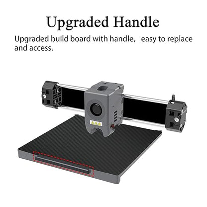 HzdaDeve AD5X Build Plate with Handle for Adventurer 5M/5M Pro/AD5X Double Sided Smooth PEO PET Board Steel Sheet Heated Bed PEI Platform Glue-Free Printing for FLASHFORGE 3D Printer (PEO+PET)