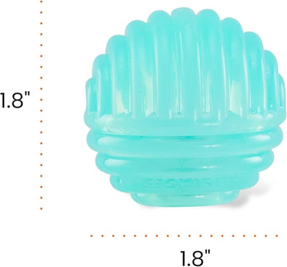 Catstages Ball Treat Stuffer Cat Toy – Interactive Treat Dispensing Ball for Cats, Mental Stimulation & Physical Exercise, Soft & Durable, Green (Pack of 2)