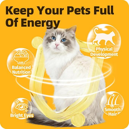 Multivitamins Supplement for UTIs & Allergy Relief, Skin & Coat Care, Hip & Joint Supplement, Immunity Boosting & Digestive Aid for Dogs & Cats 2.03 Fl Oz (1 Bottle)