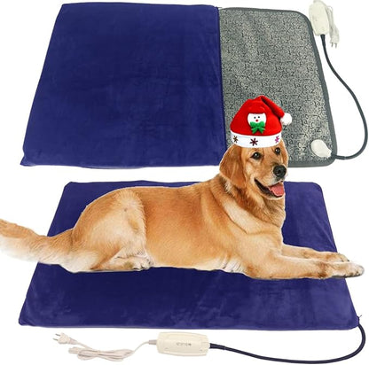 Pet Heating pad for Large Dog cat Heated Bed Dog Heating pad 34" x 21" with Soft Washable Cover Electric Heating pad Keep Pets Warmer Water Resistant Chew Resistant Cord