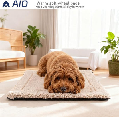 Self Heated Dog Mat Advanced Extra Warm Thermal Pet Warming pad Pad for Indoor Outdoor Pets with Removable Cover Non-Slip Bottom Washable Non Electric Self Warming Dog Bed, 27 * 35inch