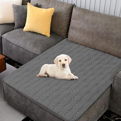 Tcksstex Waterproof and Non-Slip Dog Bed Cover and Pet Blanket Sofa Pet Bed Mat ，car Incontinence Mattress Protectors Furniture Couch Cover for Most Cats Dogs,Pets（52x82-Dark Grey）