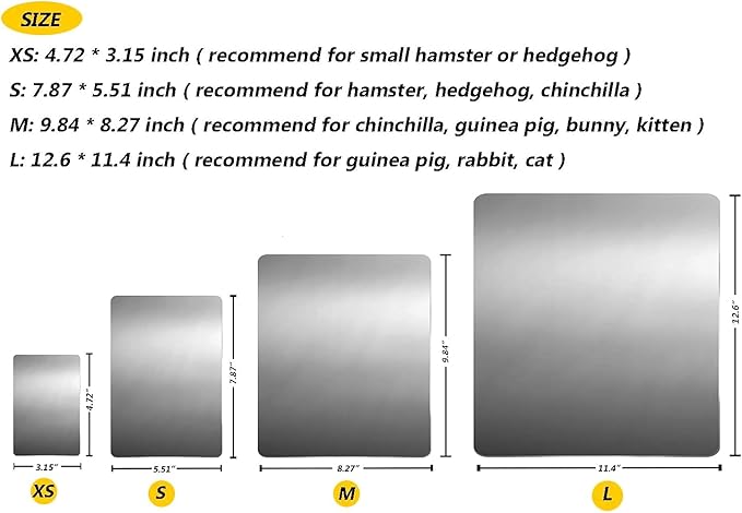 Comtim Pet Cooling Mat for Rabbit Hamsters, Self Cooling Mat Pad for Hamster Guinea Pig Chinchilla Kitten Cat and Other Small Animals, Pet Cool Plate Ice Bed - Perfect for Hot Summer Weather