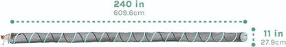 Kitty City Catio Outdoor 20' Cat Tunnel – 20‑Foot Cat‑Sized Play Tunnel, 11” Diameter, Modular Catio Connector for Cats & Small Pets