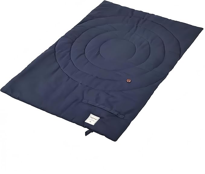 Travel Dog Bed | Camping Dog Bed | 37.4"x25.6" Waterproof Outdoor Dog Mat | Portable Place Mat for Dogs with Handle | Machine Washable | Easy Clean for Outdoor Adventures (Blue)