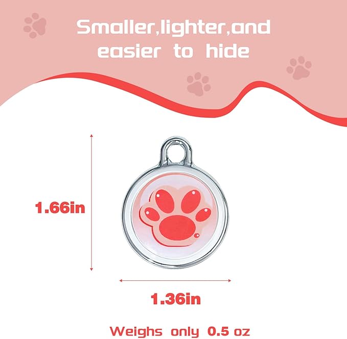 2026 Now GPS Tracker for Pet, No Monthly Fee & No SIM Card Needed | Real-Time Tracking for Dogs, Cats & Small Animals | Lightweight Design | Long Battery Life | Compatible with iPhone & Android
