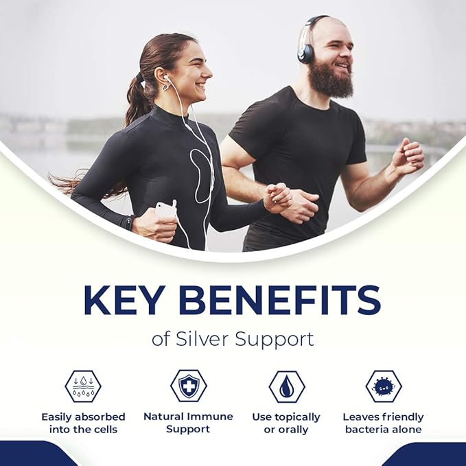 Natural Immune Support Supplement, Nano-Sized Silver Solution, Immune Booster for Kids, Pets & Adults, Purified Silver, Fortify Your Immune System for Cold and Flu Season - 1 Gallon