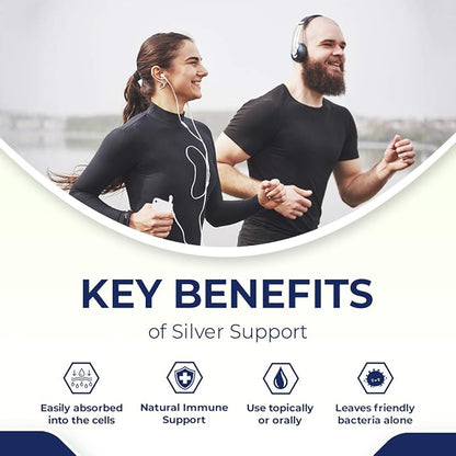 Natural Immune Support Supplement, Nano-Sized Silver Solution, Immune Booster for Kids, Pets & Adults, Purified Silver, Fortify Your Immune System for Cold and Flu Season - 1 Gallon